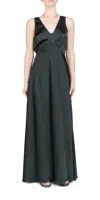 Ciao Lucia Reine Satin Maxi Dress In Black In Black
