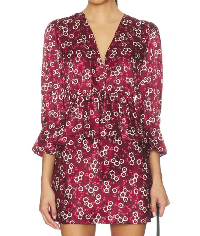 Ciao Lucia Renata V-neck Top In Ruby In Brown