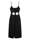 Ciao Lucia Rose-embellishment Dress In Black