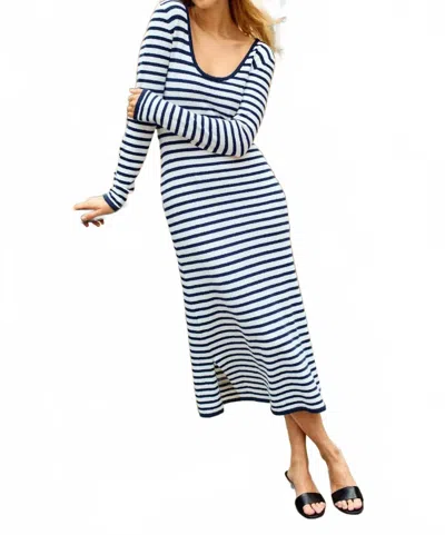 Ciao Lucia Sabine Midi Dress In Black In Blue