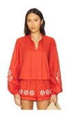 Ciao Lucia Salm Top In Clay