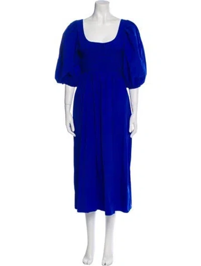 Pre-owned Ciao Lucia Scoop Neck Long Dress In Blue