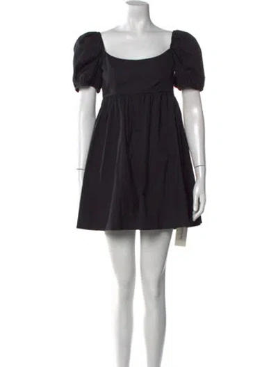 Pre-owned Ciao Lucia Scoop Neck Mini Dress In Black