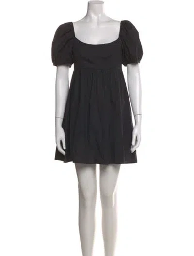 Pre-owned Ciao Lucia Scoop Neck Mini Dress In Black