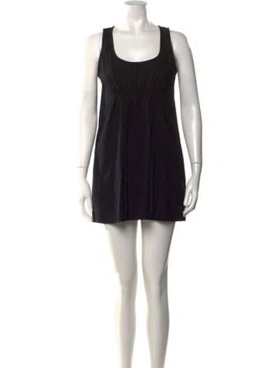 Pre-owned Ciao Lucia Scoop Neck Mini Dress In Black