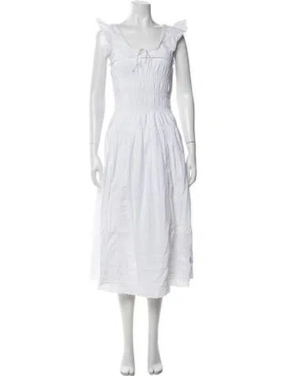 Pre-owned Ciao Lucia Scoop Neck Mini Dress In White