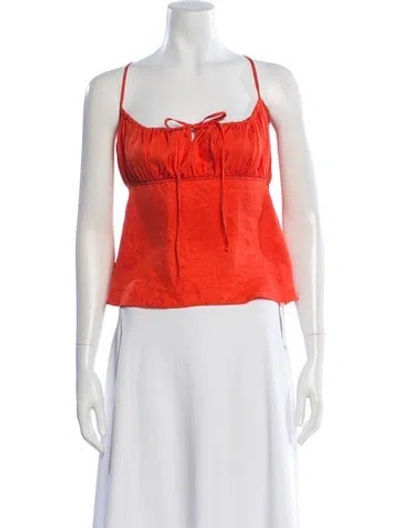 Pre-owned Ciao Lucia Scoop Neck Sleeveless Top In Orange