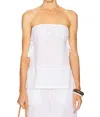Ciao Lucia Sebastian Strapless Top In White In White