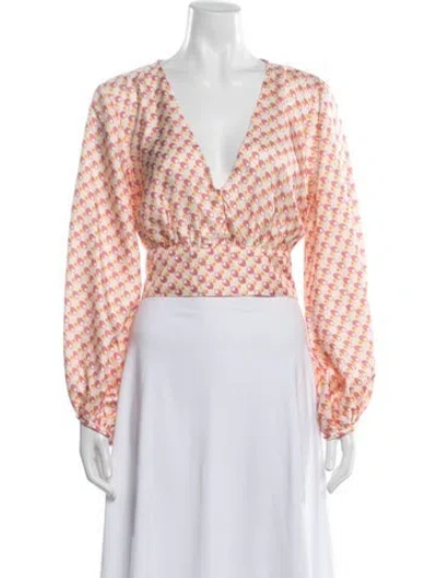 Pre-owned Ciao Lucia Silk Floral Print Blouse In Multi