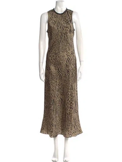 Pre-owned Ciao Lucia Silk Long Dress In Multi