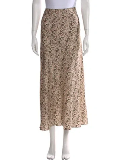 Pre-owned Ciao Lucia Silk Long Skirt W/ Tags In Neutral