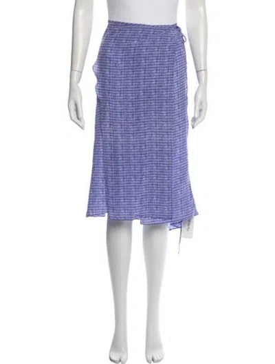 Pre-owned Ciao Lucia Silk Midi Length Skirt In Purple