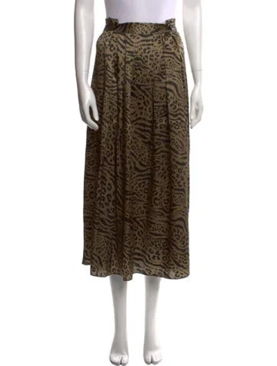 Pre-owned Ciao Lucia Silk Midi Length Skirt W/ Tags In Gold