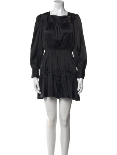 Pre-owned Ciao Lucia Silk Mini Dress In Black