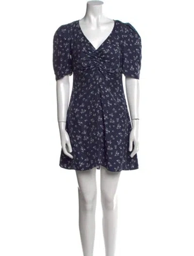 Pre-owned Ciao Lucia Silk Mini Dress In Blue