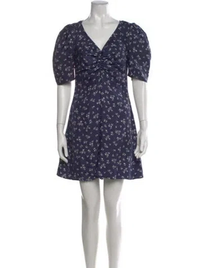 Pre-owned Ciao Lucia Silk Mini Dress In Blue