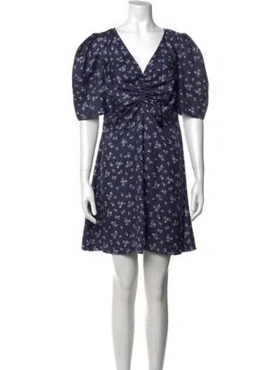 Pre-owned Ciao Lucia Silk Mini Dress W/ Tags In Blue