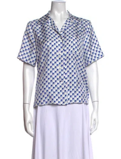 Pre-owned Ciao Lucia Silk Printed Blouse In Multicolor