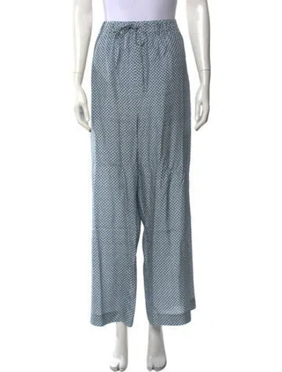 Pre-owned Ciao Lucia Silk Wide Leg Pants In Blue