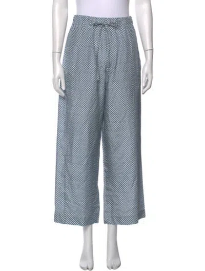 Pre-owned Ciao Lucia Silk Wide Leg Pants In Blue