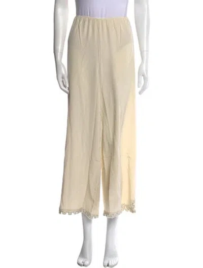 Pre-owned Ciao Lucia Silk Wide Leg Pants In Neutral