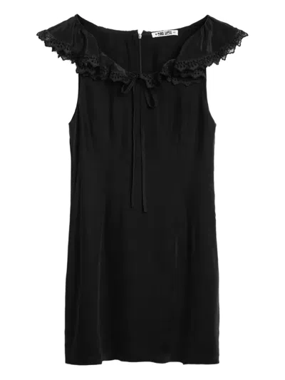 Ciao Lucia Sophie Ruffle-trim Minidress In Black