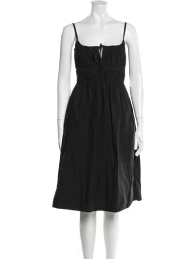 Pre-owned Ciao Lucia Square Neckline Knee-length Dress In Black