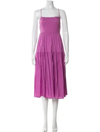 Pre-owned Ciao Lucia Square Neckline Knee-length Dress In Purple