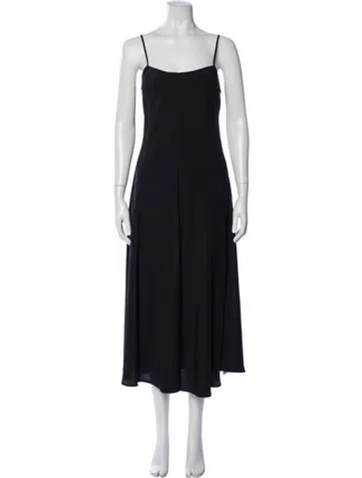 Pre-owned Ciao Lucia Square Neckline Long Dress In Black