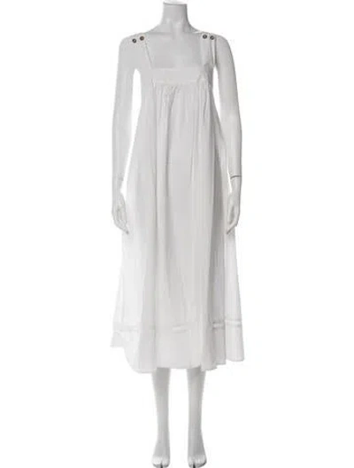 Pre-owned Ciao Lucia Square Neckline Long Dress In Green
