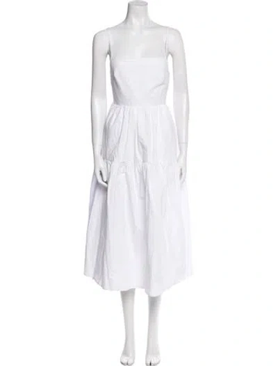 Pre-owned Ciao Lucia Square Neckline Long Dress In White