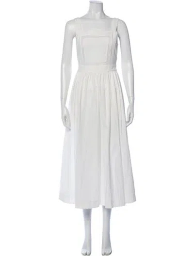 Pre-owned Ciao Lucia Square Neckline Long Dress In White