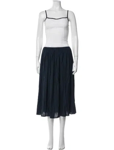 Pre-owned Ciao Lucia Square Neckline Midi Length Dress In Blue