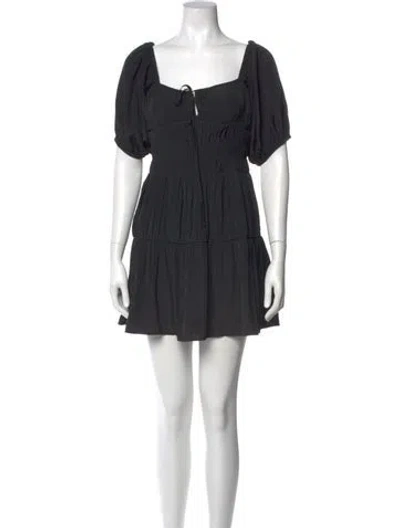 Pre-owned Ciao Lucia Square Neckline Mini Dress In Black