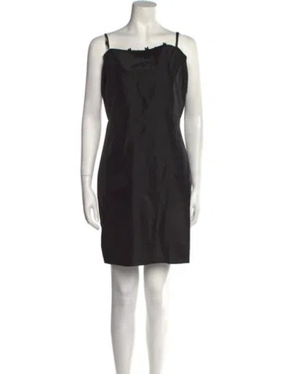 Pre-owned Ciao Lucia Square Neckline Mini Dress In Black