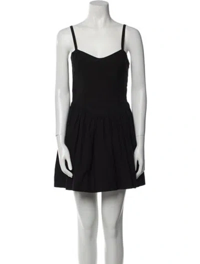 Pre-owned Ciao Lucia Square Neckline Mini Dress In Black