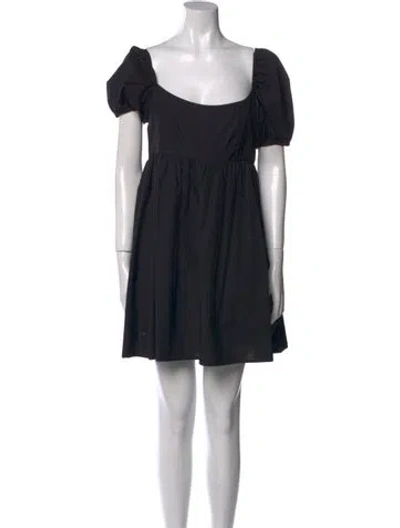 Pre-owned Ciao Lucia Square Neckline Mini Dress In Black