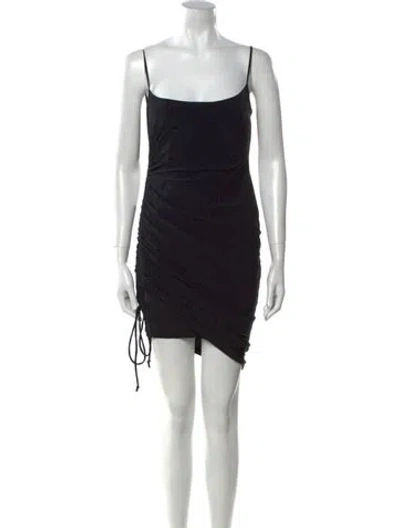 Pre-owned Ciao Lucia Square Neckline Mini Dress In Black