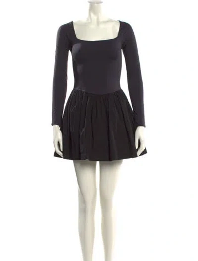 Pre-owned Ciao Lucia Square Neckline Mini Dress In Black