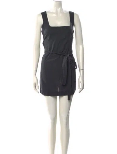 Pre-owned Ciao Lucia Square Neckline Mini Dress In Black