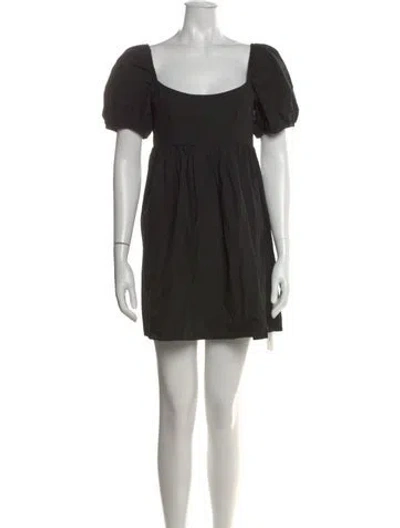 Pre-owned Ciao Lucia Square Neckline Mini Dress In Black