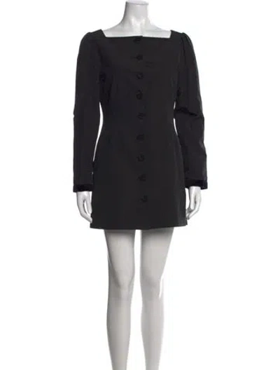 Pre-owned Ciao Lucia Square Neckline Mini Dress In Black