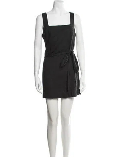 Pre-owned Ciao Lucia Square Neckline Mini Dress In Black