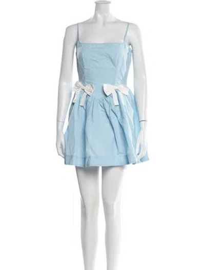 Pre-owned Ciao Lucia Square Neckline Mini Dress In Blue