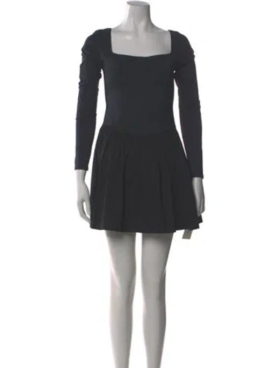 Pre-owned Ciao Lucia Square Neckline Mini Dress In Gray