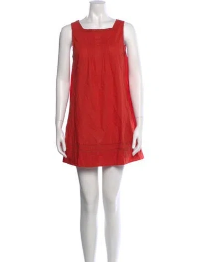 Pre-owned Ciao Lucia Square Neckline Mini Dress In Orange