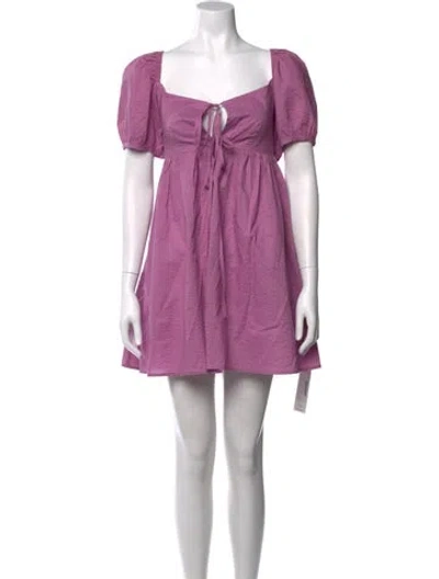 Pre-owned Ciao Lucia Square Neckline Mini Dress In Purple