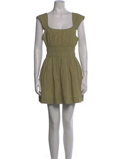 Pre-owned Ciao Lucia Square Neckline Mini Dress W/ Tags In Green