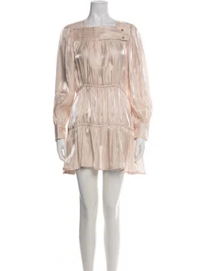 Pre-owned Ciao Lucia Square Neckline Mini Dress W/ Tags In Neutral