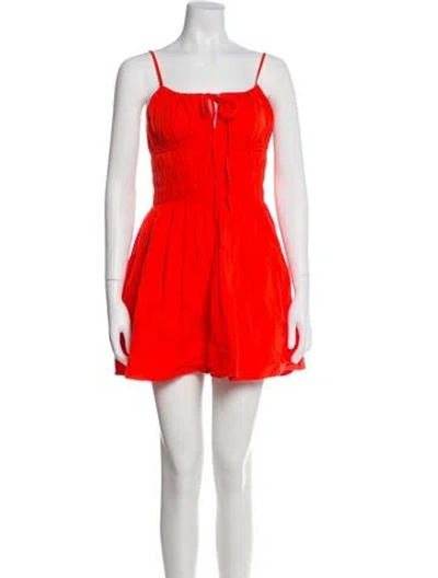 Pre-owned Ciao Lucia Square Neckline Mini Dress W/ Tags In Orange